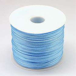 Nylon Thread, Rattail Satin Cord, Cornflower Blue, 1.5mm, about 49.21 yards(45m)/roll(NWIR-R033-1.5mm-365)