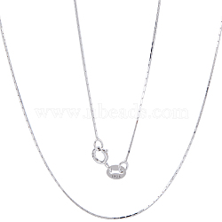 Anti-Tarnish Beebeecraft 2Pcs Rhodium Plated 925 Sterling Silver Coreana Chain Necklaces Set, with 2Pc Suede Fabric Square Silver Polishing Cloth, Platinum, 16.00 inch(40.64cm)(STER-BBC0006-13A)