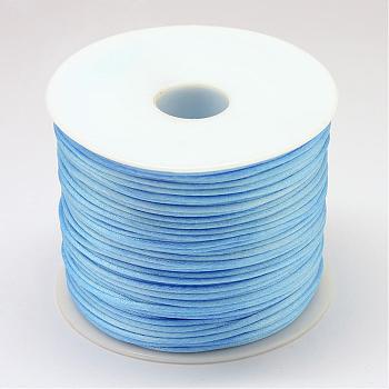 Nylon Thread, Rattail Satin Cord, Cornflower Blue, 1.5mm, about 49.21 yards(45m)/roll