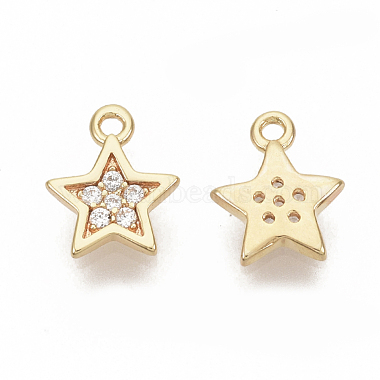 Brass Micro Pave Cubic Zirconia Charms(X-KK-T050-32G-NF)-2