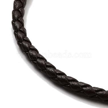 Braided Round Imitation Leather Bracelets Making(BJEW-H610-01G-09)-3