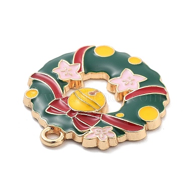 Christmas Theme Alloy Enamel Pendants(ENAM-D060-04G)-2