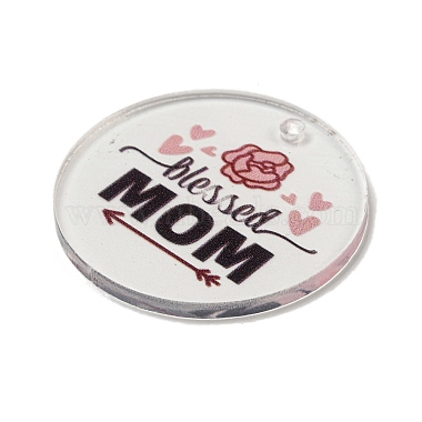 Mother's Day Opaque Acrylic Pendants(BACR-C001-02A)-2