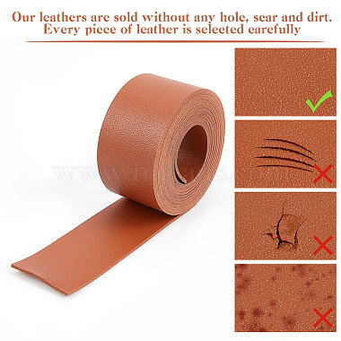 2M Flat Double Face Lychee Pattern Imitation Leather Band(LC-WH0010-01B-04)-4