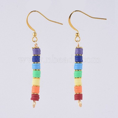 Mixed Color Polymer Clay Earrings