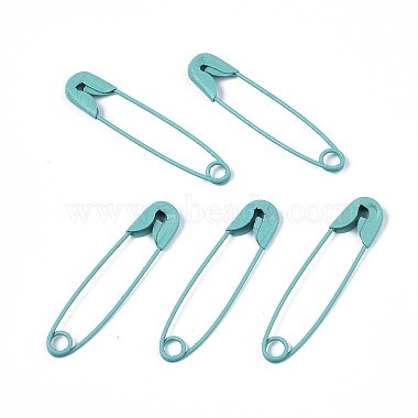 Medium Turquoise Iron Safety Pins