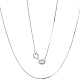 Anti-Tarnish Beebeecraft 2Pcs Rhodium Plated 925 Sterling Silver Coreana Chain Necklaces Set(STER-BBC0006-13A)-1