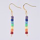 Handmade Polymer Clay Heishi Beads Dangle Earrings(EJEW-JE03566)-1