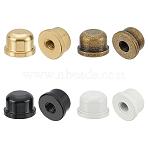 10Pcs 5 Colors Iron Horn Frame Decorative, Desk Lamp Hat End Cap, Mixed Color, 18.5x12.5mm, 2pcs/color(FIND-AN0001-60)