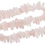 Natural Rose Quartz Chips Beads Strands, 12~22x5~7mm, Hole: 1mm, 15.98''(40.6cm), 1 strand/box(G-OC0003-59)