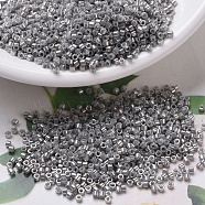 MIYUKI Delica Beads, Cylinder, Japanese Seed Beads, 11/0, (DB0251) Opaque Smoke Gray Luster, 1.3x1.6mm, Hole: 0.8mm, about 10000pcs/bag, 50g/bag(SEED-X0054-DB0251)