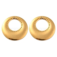 304 Stainless Steel Pendants, Flat Round Charm, Golden, 32x2.5mm, Hole: 1.4mm(STAS-D021-01A-02G)