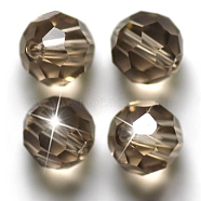 Imitation Austrian Crystal Beads, Grade AAA, Faceted(32 Facets), Round, Gray, 10mm, Hole: 0.9~1mm(SWAR-F021-10mm-215)