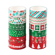 Christmas Theme DIY Scrapbook Decorative Adhesive Tapess, Colorful, 15mm(DIY-CJC0001-12)
