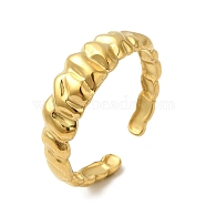 304 Stainless Steel Open Cuff Rings, Croissant Shape, Golden, Inner Diameter: 18mm(RJEW-Q780-03G)