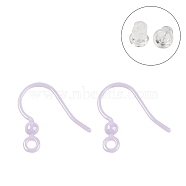 Hypoallergenic Bioceramics Zirconia Ceramic Earring Hooks, No Fading and Nickel Free, Plum, 16x1mm, Hole: 2mm(EJEW-C111-09C)