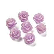 Synthetic Coral Carved Beads, Dyed, Flower, Plum, 11.5x11.5x8.5mm, Hole: 1.2mm(CORA-H003-01A-11)