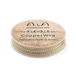 2-Ply Copper Wire, Twisted Round, Real 14K Gold Plated, 1mm, about 32.81 Feet(10m)/Roll(KK-M306-10G-01)