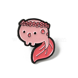 Chubby Salamander Enamel Pins, Alloy Brooches for Backpack Clothes, Pink, 24x21mm(JEWB-S037-03EB-03)