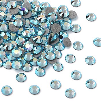 Preciosa&reg Crystal Hotfix Flatback Stones, Czech Crystal, Round(438 11 612 Chaton Rose VIVA 12 &reg), 60010 200 Aqua Bohemica AB, SS12(3~3.2mm)