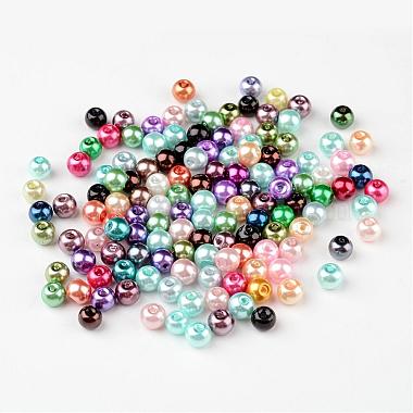Mixed Pearlized Glass Pearl Round Beads(X-HYC002)-3