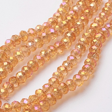 4mm Coral Rondelle Glass Beads