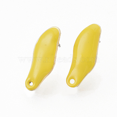 Accessoires de clous d'oreilles émaillés de fer(IFIN-N003-10D)-2