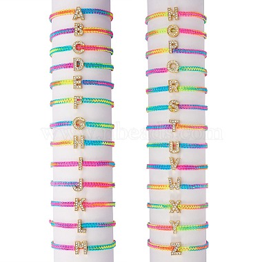 Colorful Letter R Rhinestone Bracelets