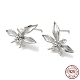 Rhodium Plated 925 Sterling Silver Stud Earring Findings(STER-M114-20P)-1