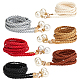 craspire 6pcs 6 couleurs ceintures en chaîne tressées en simili cuir avec perle d'imitation(AJEW-CP0001-81)-1