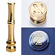 Golden Tone Brass Wax Seal Stamp Head with Bamboo Stick Shaped Handle(STAM-K001-05G-Z)-1