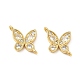Rack Plating Brass Pave Cubic Zirconia Connector Charms(KK-D087-04G)-2