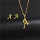 Golden Stainless Steel Initial Letter Jewelry Set(IT6493-5)-1