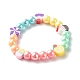 Opaque Acrylic Beads Stretch Bracelet Sets for Kids(BJEW-JB06403)-4