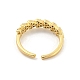 Wheat Brass Micro Pave Clear Cubic Zirconia Open Cuff Rings(RJEW-G309-22G)-3