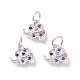 Brass Micro Pave Cubic Zirconia Charms(ZIRC-F106-08P)-1