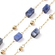 Chaînes de perles rectangulaires en lapis-lazuli naturel(AJEW-SZ0002-42I)-1