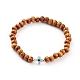 Natural Wood Beads Stretch Bracelets(BJEW-JB05848-02)-1