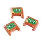 Resin Cabochons, Blackboard, Colorful, 24x25x6mm(RESI-K014-02E)