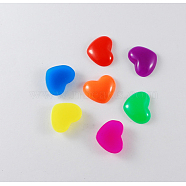 Resin Cabochons, Heart, Mixed Color, 11x14x4mm(X-CRES-R057-11x14mm-M)