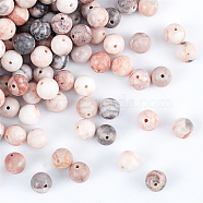 Olycraft Natural Pink Zebra Jasper Beads, Round, 8.5~9mm, Hole: 1mm, about 180~200pcs/box(G-OC0001-22)