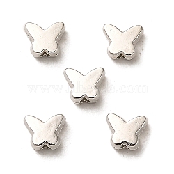 CCB Plastic Beads, Butterfly, Platinum, 5x6x3mm, Hole: 1.4mm(CCB-A001-06P)