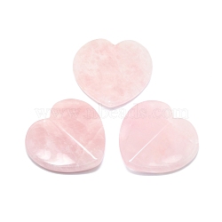 Natural Rose Quartz Beads, Heart, No Hole, Home Decorations, 67.5~72x72~73x11.5mm(G-P456-02)