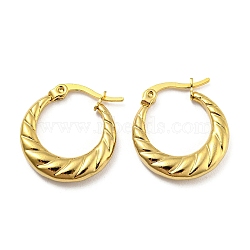 PVD Vacuum Plating 304 Stainless Steel Hoop Earrings for Women, Golden, 20x18.5x3.5mm(EJEW-Q772-06G)