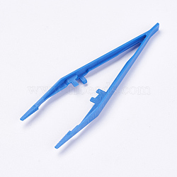 DIY Craft Plastic Fuse Bead Tweezers, Hama Clips Tool For Children, Royal Blue, 13x3.5x1.1cm(X-TOOL-WH0038-02A)