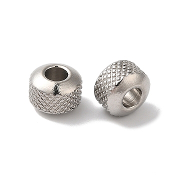 Non-Tarnish 201 Stainless Steel Beads, Rondelle, Stainless Steel Color, 8x6mm, Hole: 3.4mm