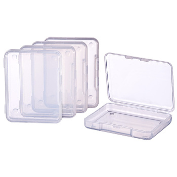 Transparent Plastic Bead Containers, Cuboid, Clear, 6.8x5.2x1.1cm, 18pcs/set