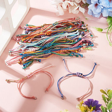 18Pcs 9 Colors Polyester Cord Bracelets Making(AJEW-TAC00101)-3