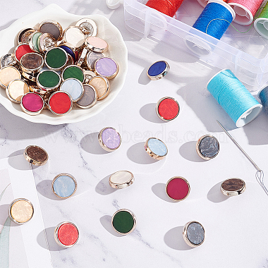 52Pcs 13 Colors Resin Shank Buttons(FIND-OC0002-71)-4