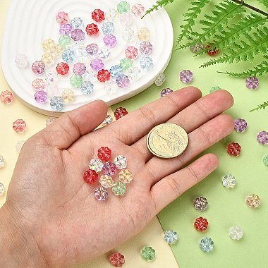 100pcs 10 couleurs perles de verre tchèque transparentes(GLAA-CJ0001-57)-7